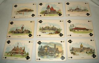 Vintage 1893 Columbian Exposition Deck of Playing Cards World ' s Fair 3