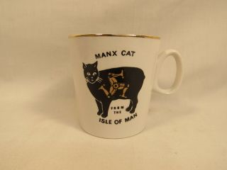 Vintage Manx Cat From The Isle Of Man Porcelain Cup Made In England