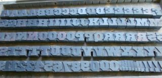 Vtg Letterpress Wood Type Printer Blocks - Upper Case And Numbers - Complete Set