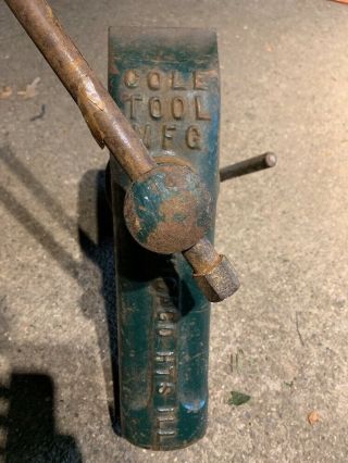 (L) Vintage Cole Tool Manufacturing 11 Chicago Blacksmith Vise Anvil 2