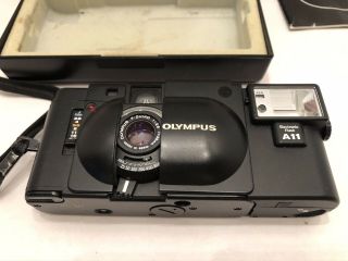 Vintage Olympus XA Film Camera With A11 Flash Good 2