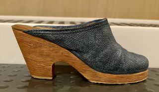 Just The Right Shoe Miniature Shoe By Raine Denim Blues - No Ppwk Or Packaging