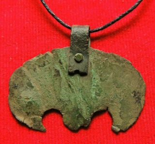 Ancient Bronze Roman Amulet Moon 2 - 4 Century