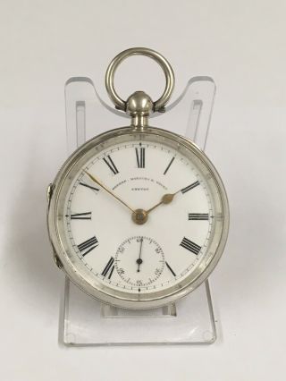 Antique Silver Lever Pocket Watch (depree Raeburn & Young,  Exeter)