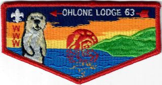 Order Of The Arrow (oa) Flap Lodge 63 Ohlone S1 Ff (first Flap) Red Border