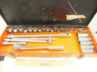 Vintage Williams Tools 1/2 " Drive Ratchet Breaker Bar Socket Set S - 6 Superrench