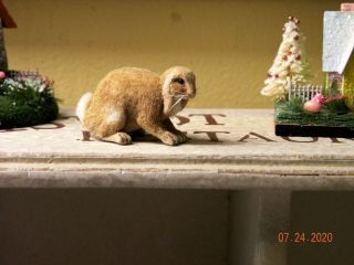 Ooak Realistic Sculpted Dollhouse Miniature Lop Eared Rabbit By Jmds 1:12