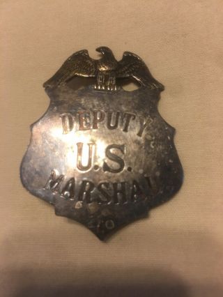 Vintage Antique Deputy Us Marshal Badge Eagle