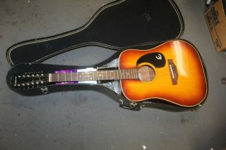 Vintage 1970 ' s Epiphone Texan 12 String Acoustic Guitar MADE IN JAPAN by NORLIN 3