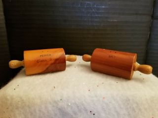 Vintage Rolling Pin Salt And Pepper Shakers