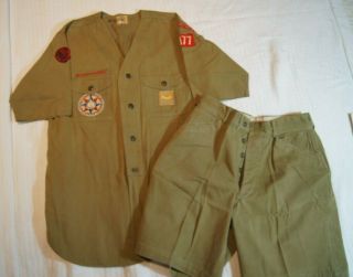 Vintage 1937 Boy Scout Shirt Shorts Uniform 1937 National Jamboree Sweet Orr