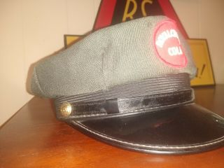 Vintage 1940 - 50’s Rc Cola Royal Crown Cola Drivers Hat,  Advertising Sign
