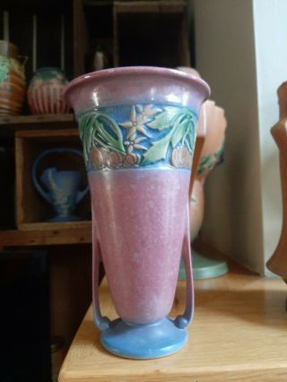 Vintage Roseville Pottery Pink Baneda Vase 7.  5 Tall.  Gorgeous.  Priced To Sell.