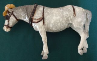 Breyer Horse Old Timer 205 Dapple Gray Grey Glossy With Straw Hat Vintage 1960s
