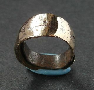 A Ancient Viking Bronze Hair - Ring Wearable - Uk Find