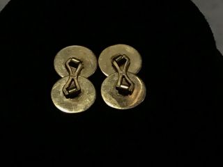 Stunning Antique Art Deco 10K Yellow Gold Cuff Links Marked 4.  8 Grams 2