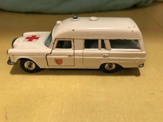 Vintage Larger Matchbox Ambulance 4 " Long,  1 1/2 " High