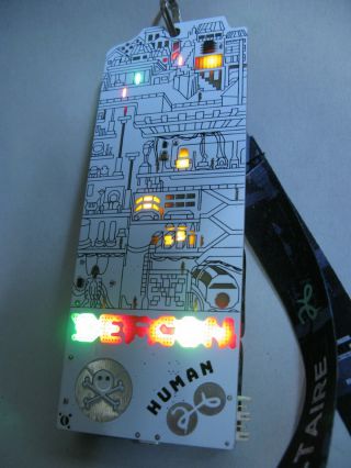 Defcon Human Def Con 26 2018 Hacker Conference Electronic Usb Badge & Lanyard