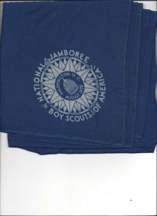 1935 Boy Scout National Jamboree Full Square Blue Neckerchief
