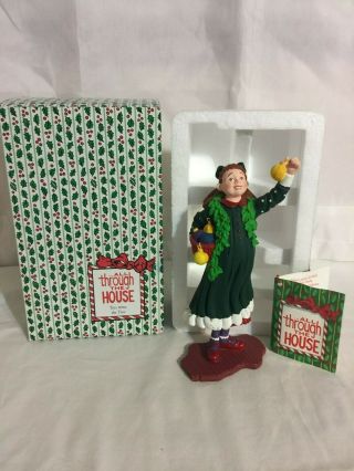 Dept 56 All Through The House " Tess Trims The Tree " Figurine (d965)
