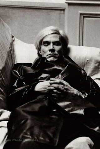 1974 Vintage Andy Warhol Visual Artist Sleeping By Helmut Newton Photo Art 11x14