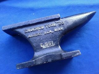 Vintage Enderes Tool Co 9 Lb Anvil Blacksmith Jewelers E - 351 Albert Lea,  Minn