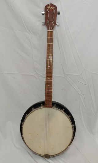 Vintage Kay 4 String Banjo W Hard Case - Local Estate Find