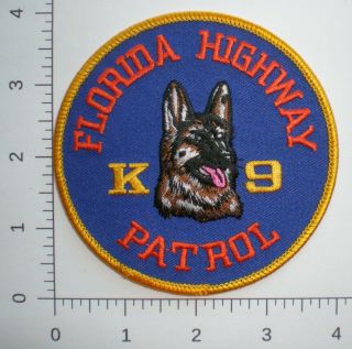 Fl Florida Highway Patrol State Police Canine K - 9 Team K9 Dog Unit Patch