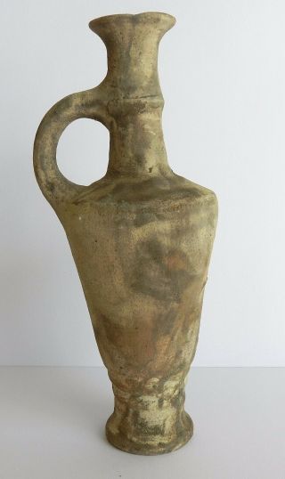 Ancient Antique Holy Land Iron Age Wine Pitcher Clay Pottery Jug Terracotta R