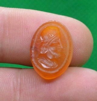 Near Eastern To Roman Agate Stone Intaglio From Ring - 1000/1500 Ad