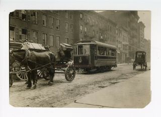 Vintage 1910 1st Edison Storage Battery Streetcar Trolley Photo 4 - 28th St Nyc