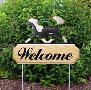Chinese Crested Wood Welcome Outdoor Sign