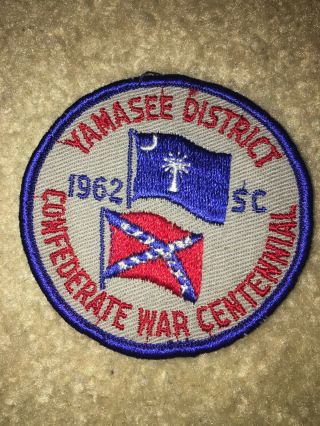 Boy Scout Bsa Georgia South Carolina Council Flag 1962 Yamasee Civil War Patch