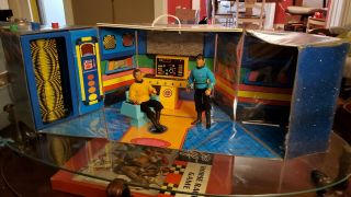 Vintage Mego Star Trek Enterprise Spock Kirk Playset - Incomplete