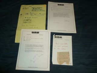 Confidential Memo With John Delorean Signature,  3 Docs With Jzd Writing