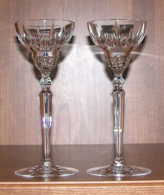 Vintage Heavy Cut Crystal Candle Holders Set Of 2