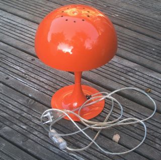 Lampe Ancienne Champignon Orange Vintage Pop Unilux Guzzini Panton 1970 70 