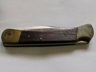 Vintage Buck Folding Knife W/ Sheath 3 Pin Model 110 Hunter (1967 - 1972)