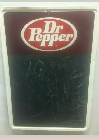 Vintage Dr Pepper Chalkboard Menu Metal Advertising Sign 27x19