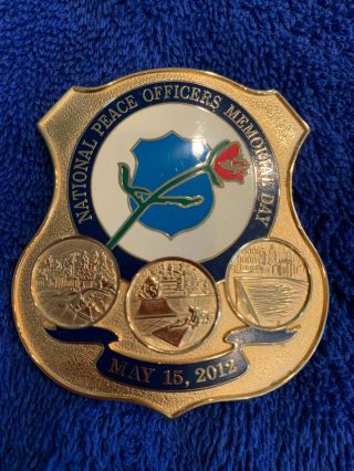National Law Enforcement Officers Memorial Badge 2012 Vintage Police