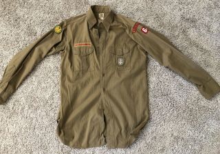1930s - 40s Boy Scout Shirt W/eagle Scout Type 2 Patch & Washington Dc Trs Patch