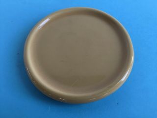Longaberger Pottery Butternut Coaster 1 Pint Salt Crock Lid 4 1/2 " Usa Made