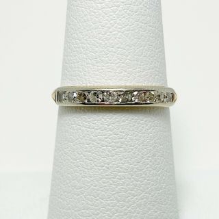 Vintage Diamond 14k Yellow Gold Wedding Anniversary Ring (7683)
