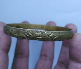 Ancient Viking Bronze Roman Style Bracelet Bangle Museum Quality Very Stunning