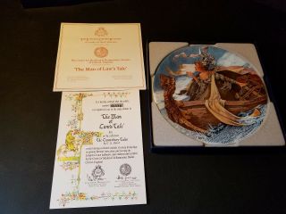 1981 Longton Crown Pottery Canterbury The Man Of Laws Tale Collector Plate W Box