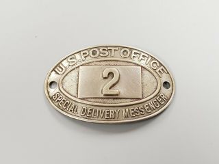 Special Delivery Messenger Post Office Letter Carrier Postman Pin Hat Badge 2