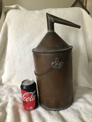 Vintage Copper Moonshine Still Whiskey Copper Jug Gallon Or More With Spout