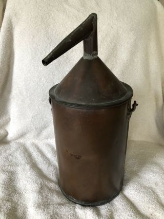 Vintage Copper Moonshine Still Whiskey Copper Jug Gallon or More with Spout 2