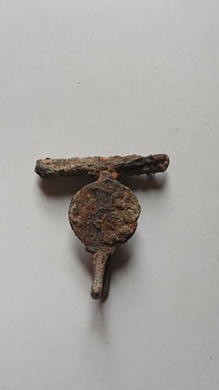 British Metal Detecting Find,  Early Roman Iron Fibula Brooch 50_150 Ad