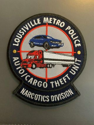 Louisville Kentucky Metro Police Auto/cargo Theft Unit/ Narcotics Patch